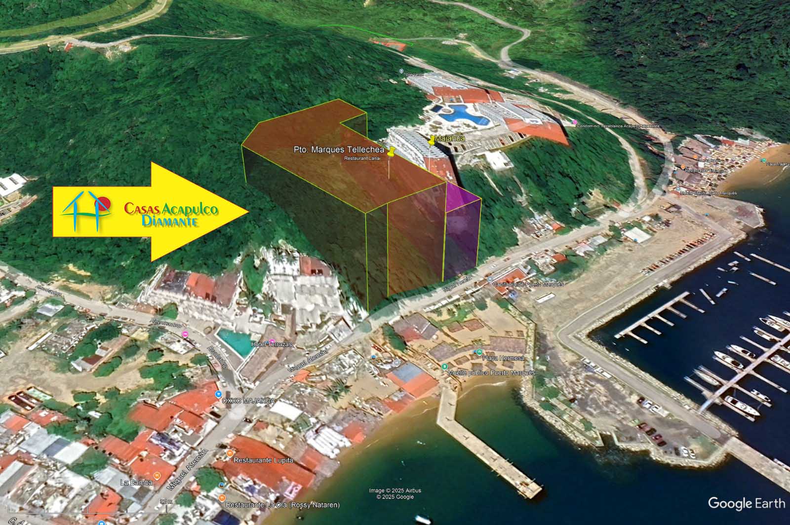 Terreno Puerto Marqués Majahua y Tellechea - Vista aérea 9